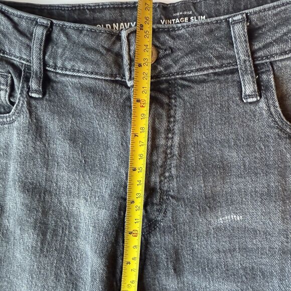 Old Navy Jeans Women's 2 High-Rise Vintage Slim Stretch Raw Hem Smooth Pockets - Picture 12 of 16